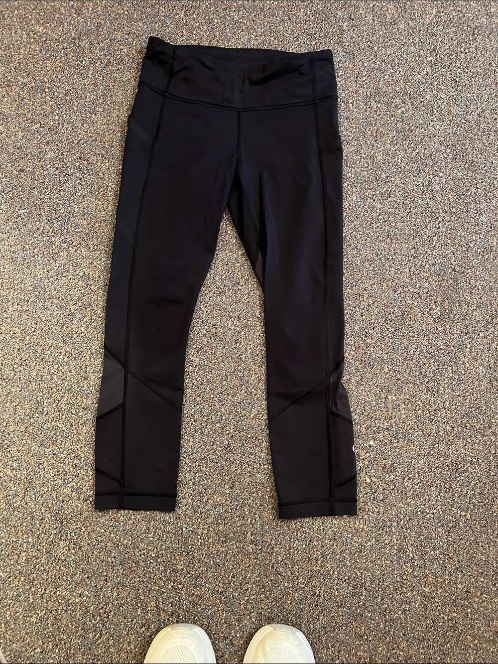 lululemon athletica Black Performance Leggings with Reflective Logo